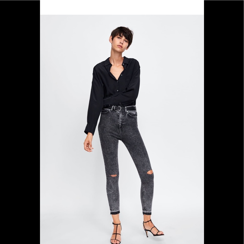 Zara 80s high waist skinny jeans